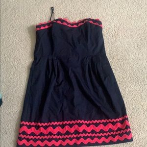 Vineyard Vines Navy and Pink Dress